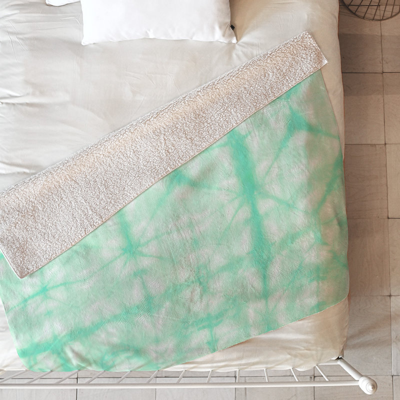Jeté en teinture 2 jeté, L 60 po x l 50 po, Menthe
