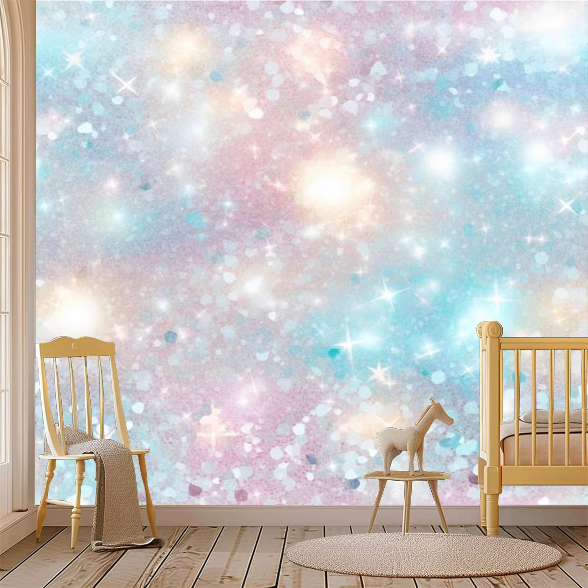 Mercer41 Peel and Stick Canvas Wallpaper Wall Mural Holographic ...