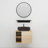 24 In. W X 19 In. D X 29 In. H Single Sink Bath Vanity In Burlywood With Burlywood Solid Surface Top And Mirror