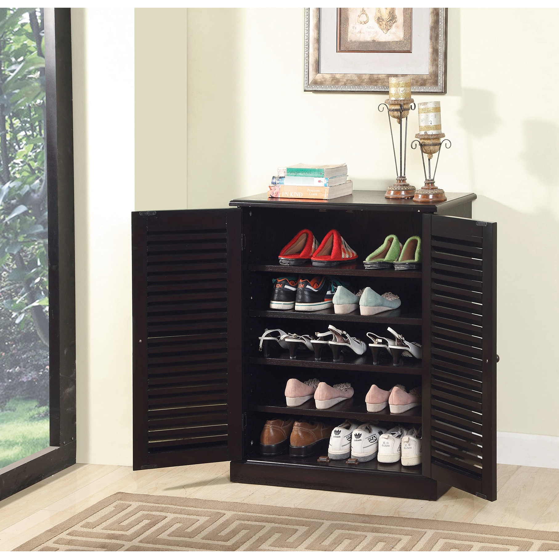 Latitude Run® Transitional Style Shoe Storage In With Adjustable Shelf ...