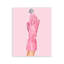 Plaque murale gant rose et boule disco rose, design par Ziwei Li