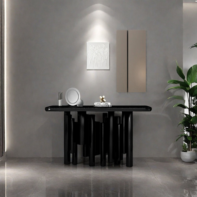 Console Modern Minimalist Art, Noir, H 35,43 po x l 47,24 po x P 15,75 po