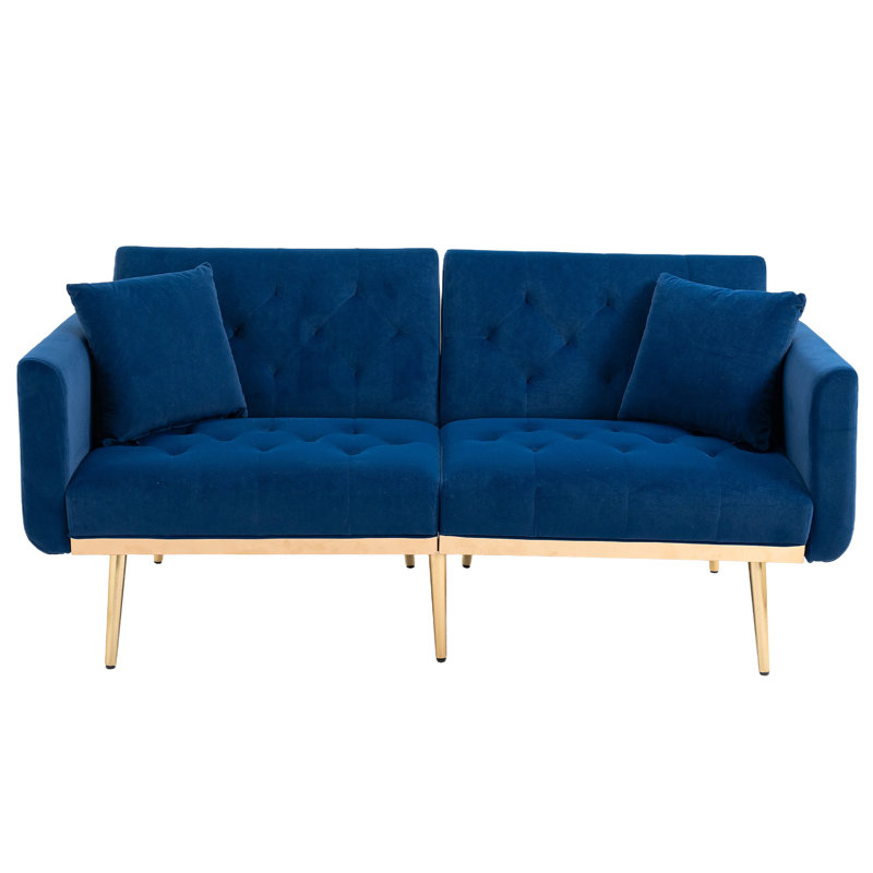 2 Seater Velvet Sofa, Navy