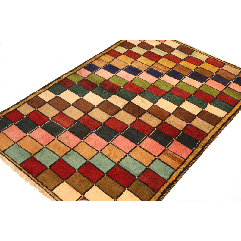 One-of-a-Kind Hand Knotted Area Rug, Rectangle 3'6" x 5'3"
