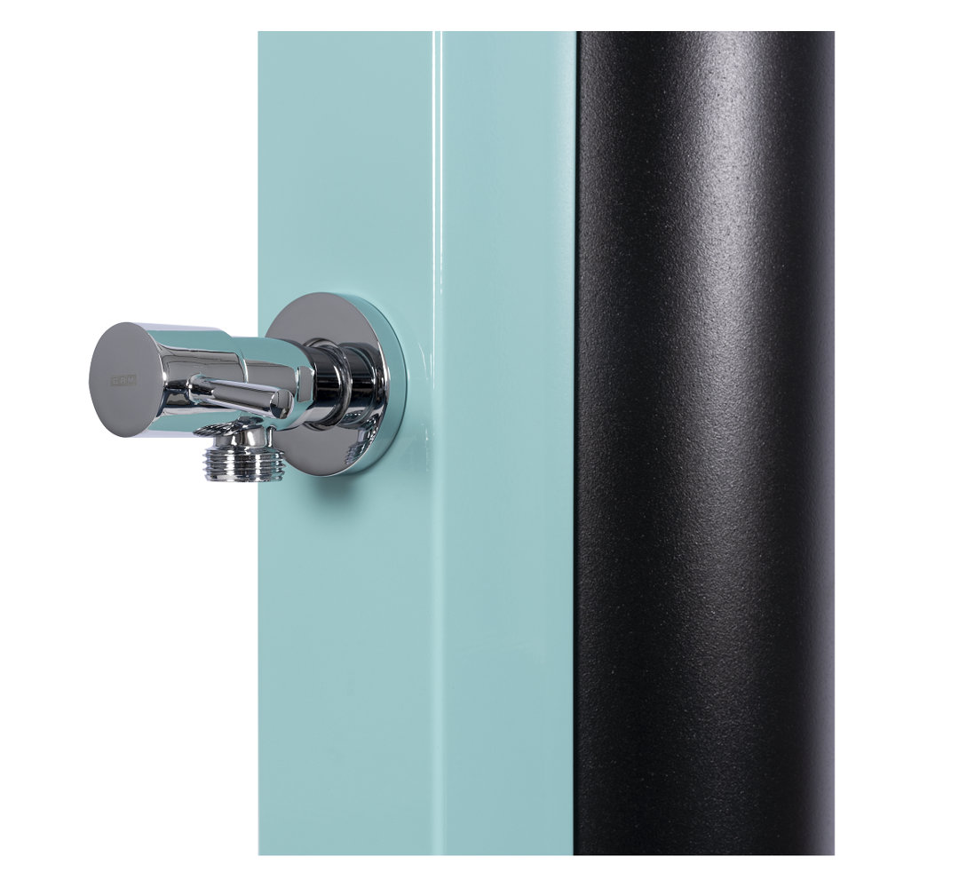 Blue Solar Pool Shower - With Foot Rinse - 40L
