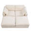 Chenille beige de 68,5 po avec 2 repose-pieds, siège modulaire compact et canapé-lit fonctionnel pour le salon en repose-pieds beige. Polyvalent et spacieux, structure en bois massif, rembourrage très élastique