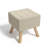 Germain Square Solid Colour Footstool Ottoman-50224524