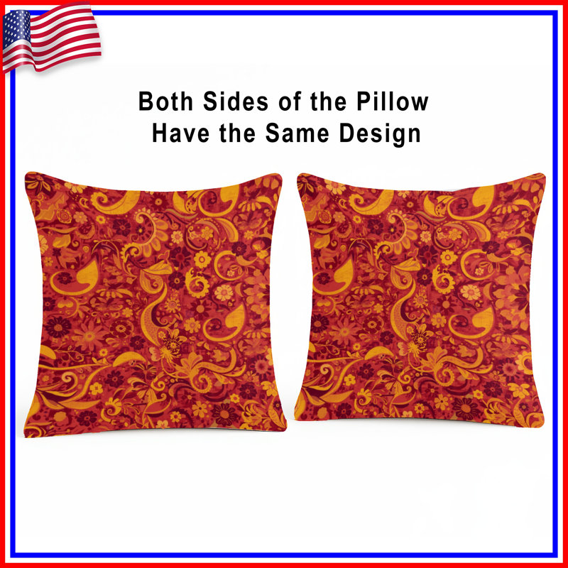 Coussins décoratifs Vibrant Floral Swirls, 18 po x 18 po