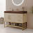 Bathroom Vanity with Sink, 2 drawers and metal legs-851189307