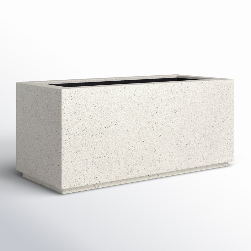 Argentine Trough Planter, White Granite