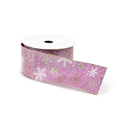 Ruban câblé mauve et scintillant 2,5 po