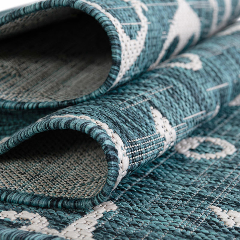 Outdoor Ayton Area Rug Sea Grass Color, Square 13'