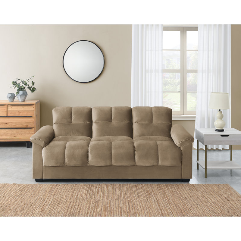 Laymantown Sofa Bed, 3, Brown Velvet