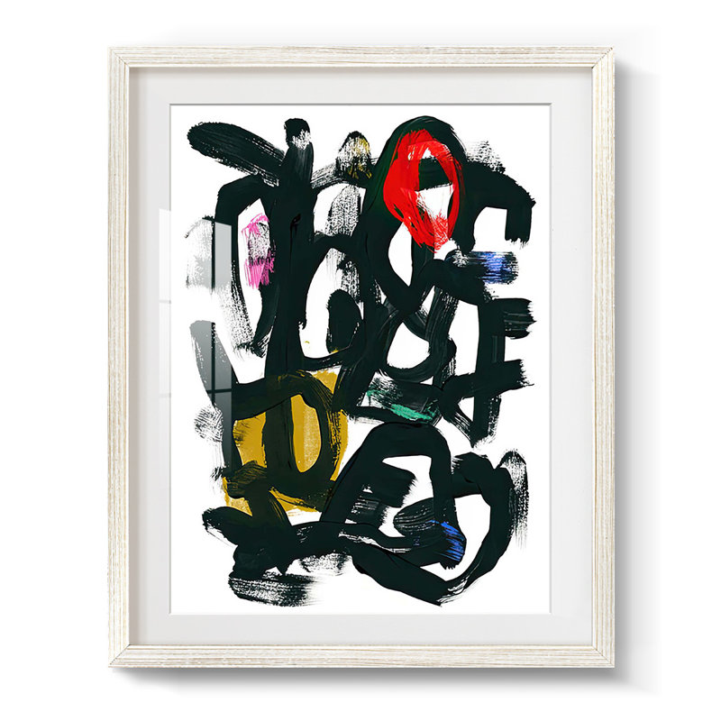 Graffiti Pop II -Framed Print, 28.5" H x 20.5" W, White