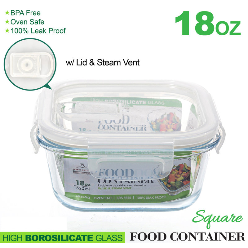 18 Oz Square Food Storage Container