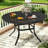 53" Patio Round Metal Dining Table With 1.57" Umbrella Hole-846509873