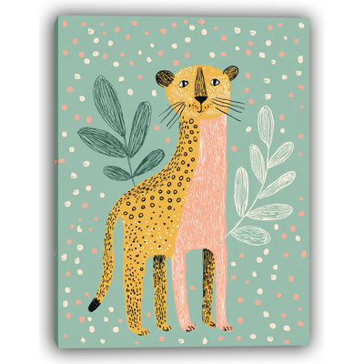 Art mural sur toile Botanical Cheetah