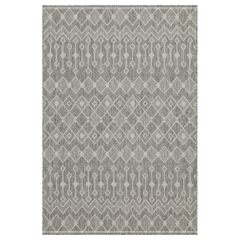 Silver Indoor/Outdoor Area Rug, Rectangle 7'10" x 10'3"