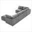 Ensemble de canapé modulaire en chenille 6 places avec repose-pieds-1535220357
