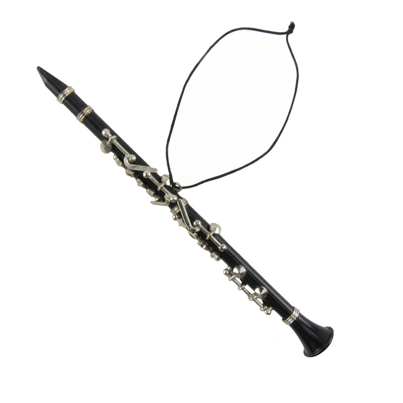 Ornement figurine à suspension réaliste clarinet à instrument musical