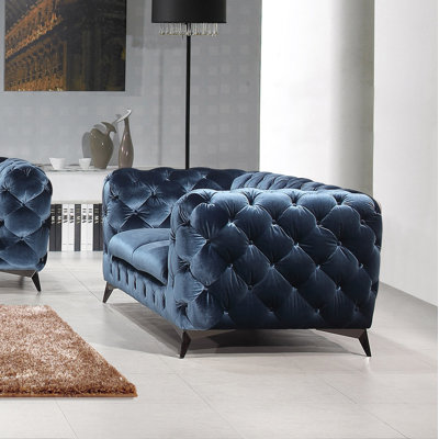 74" Velvet Tuxedo Arm Loveseat by Rosdorf Park