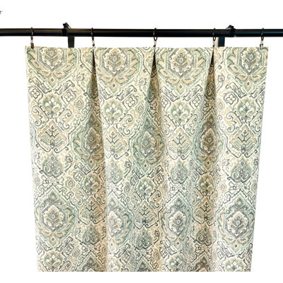 Green Damask Paisley Curtains