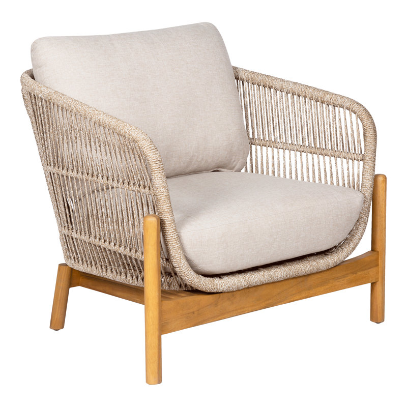  Portofino Outdoor Club Chair – Natural Rope & Acacia Wood