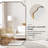Modern Scalloped Corner Rectangle Bathroom Vanity Mirror | Stainless Steel Frame-451918187-451918165