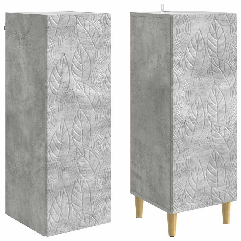 2 -Door 4 Storage Cabinet, Concrete Grey