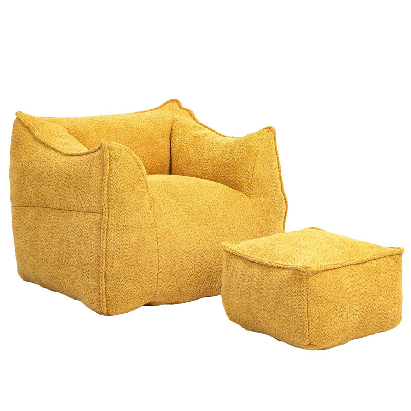 Fauteuil à billes Comfort Lounger, Jaune moutarde