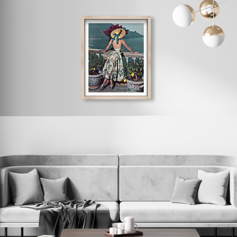 Balustrade 1950s III Print by Oliver Gal, 17.5"H x 21.5"W, Natural Oak Shadowbox