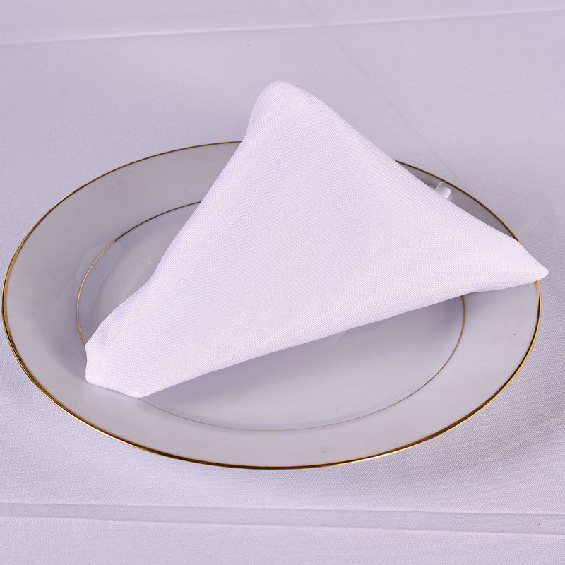 Nowayton Polyester Solid Colour Square Napkin, White