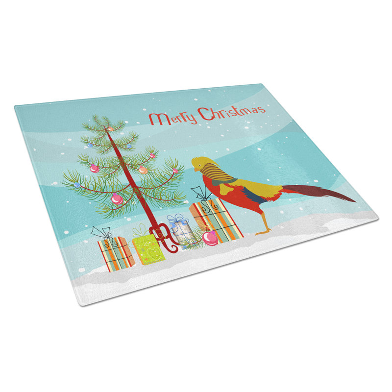 Planche à découper de noël en verre trempé en verre trempé caroline
