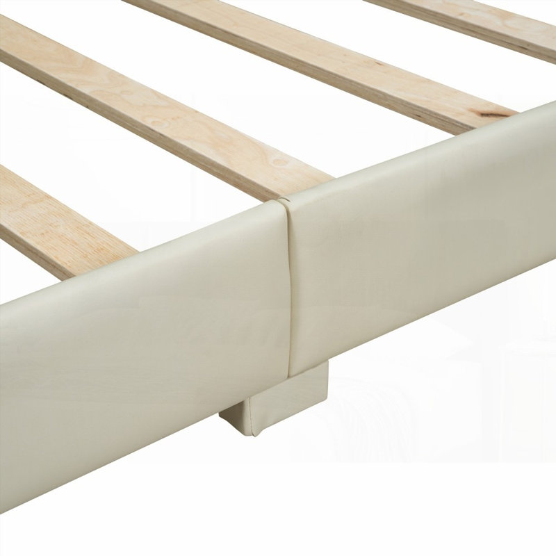 Grand lit Lit plateforme simple tapissier de taille XL, sans sommier tapissier, robuste et amp; Durable