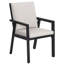 Chaises de salle à manger d'extérieur en aluminium 2 pièces avec coussins gris