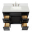 Meuble-lavabo sur pied simple 42 po avec plateau en quartz Hamlet-94003706