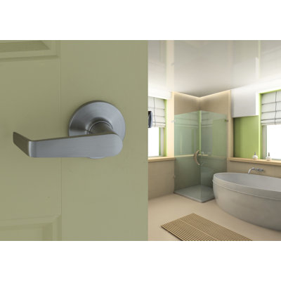 Avery Satin Nickel Privacy (Bed & Bath) Door Lever