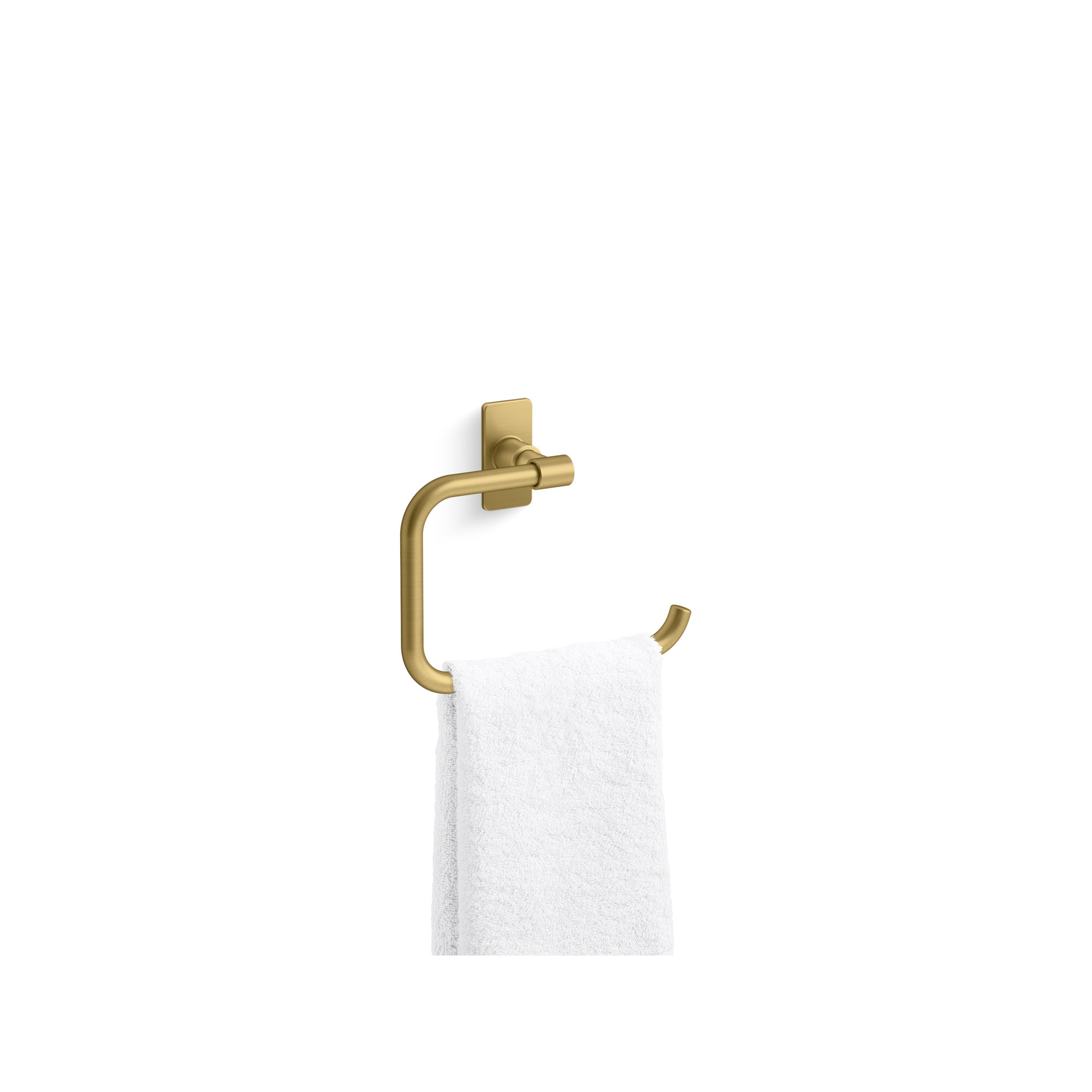 Castia by Studio McGee Towel Ring, Vibrant Brushed Moderne Brass
