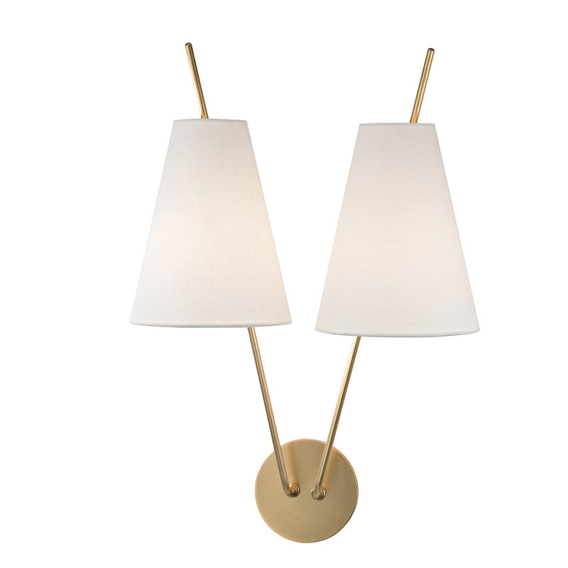 Milan 2 - Light Flush Mounted Sconce, Aged Brass