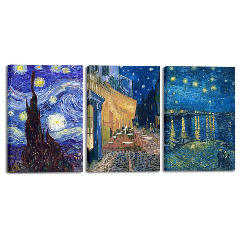 3 Piece Wrapped Canvas Print, 60 cm H x 40 cm W