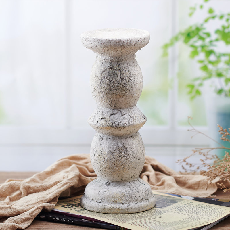 Elements 11.81" Ceramic Candlestick