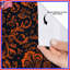 Rideaux de douche orange à motif floral très longs-1450105748