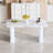 64.5×35.4 Inch Stylish Marble-Patterned Dining Table
