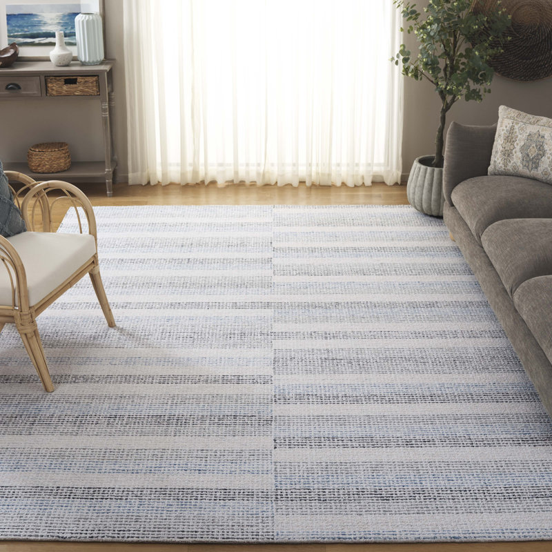 Tapis ivoire / bleu Ebony 810, Rectangle 8 pi x 10 pi