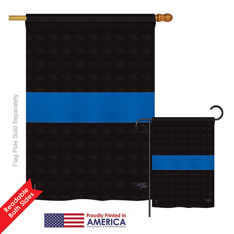 Drapeau de jardin décoratif en polyester 2 faces à rayures verticales 2 pièces Americana