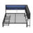 Full Corner Bed Frame With 2 Underneath Drawers And Storage Bookcase,Daybed With Charging Station And LED Light-124579274-124569295