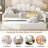 Upholstery Velvet Daybed Frame With Shall Shaped Backrest And Trundle-484425291