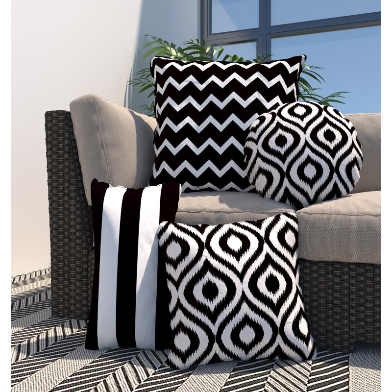 Indoor / Outdoor Square Cushion, Black