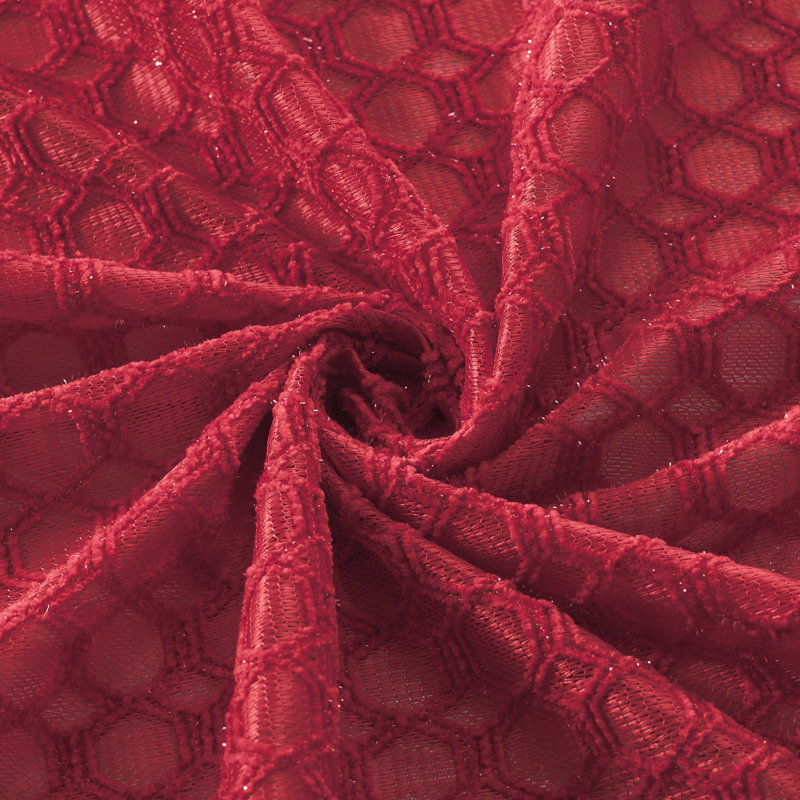 Rideau de douche Parker en chenille rouge, Rouge