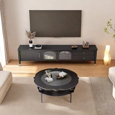 Table basse en bois massif et meuble télé durable